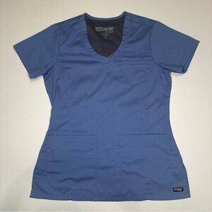 Grey's Anatomy Women's Blue Scrub Top size XS